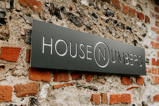 Installing a custom house sign with wall brackets