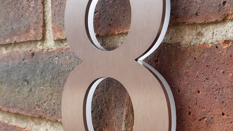 3d House Number Stainless Steel
