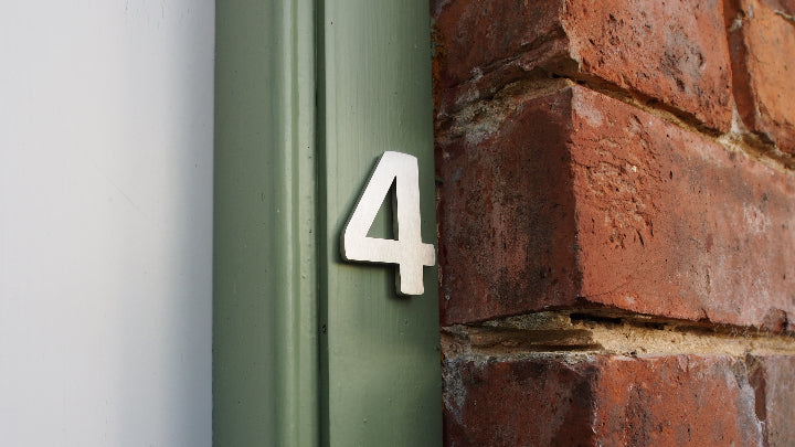 Stick on door number