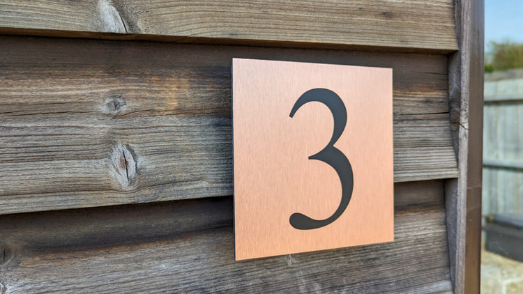 Copper, Gold & Bronze House Numbers