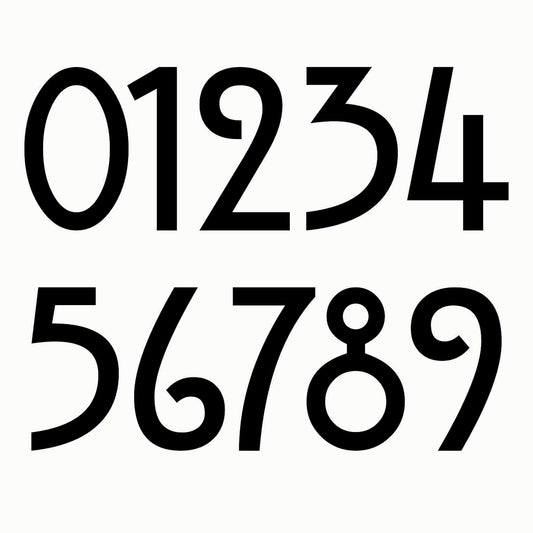 Black House Numbers - Powder Coated Stainless Steel - Mackintosh SALE