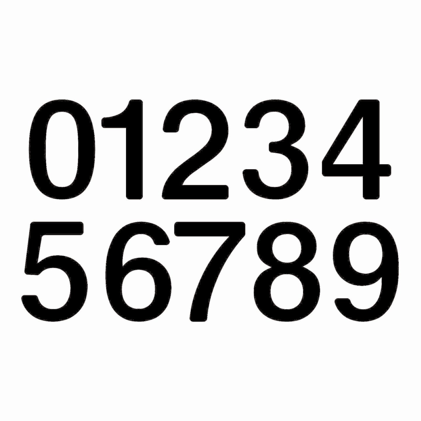 Black House Numbers - Powder Coated Stainless Steel - Curved SALE Edition
