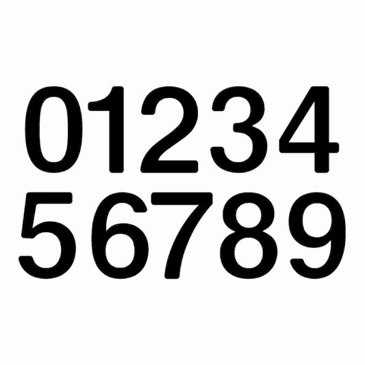 Black House Numbers - Powder Coated Stainless Steel - Curved SALE Edition