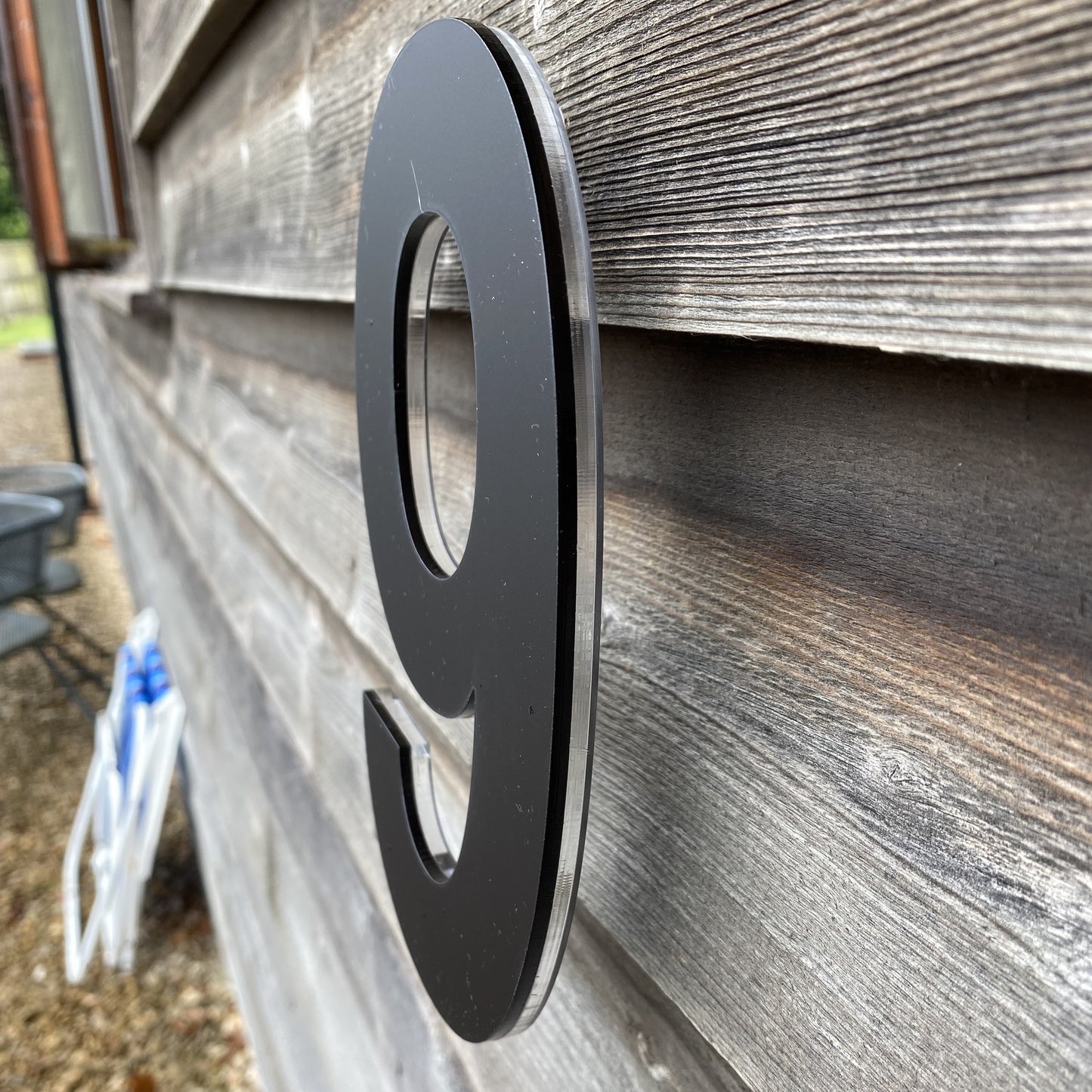 SALE Modern Matt Black 3D House Number 6/9, 20cm Helvetica
