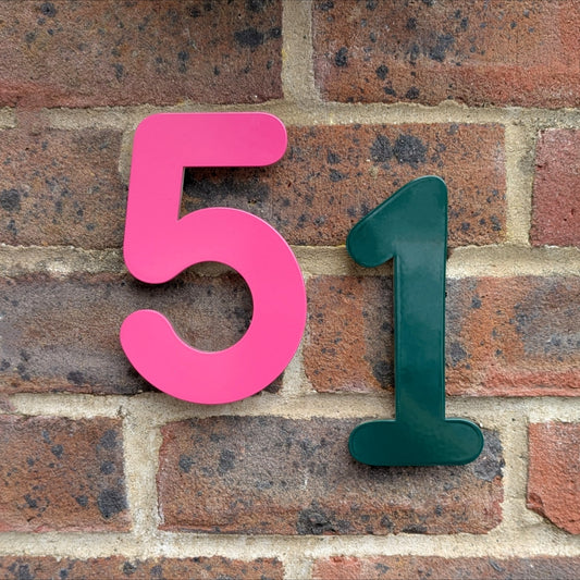 Custom Powder Coated House Number - choose your font and colour