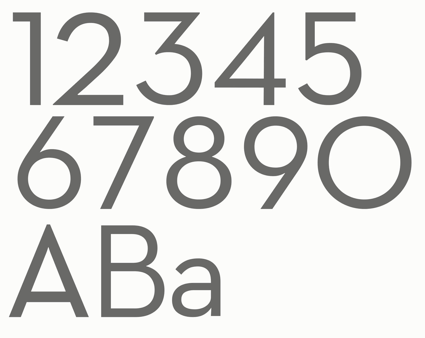 Modern Matt Grey Door Number - stick on fixing