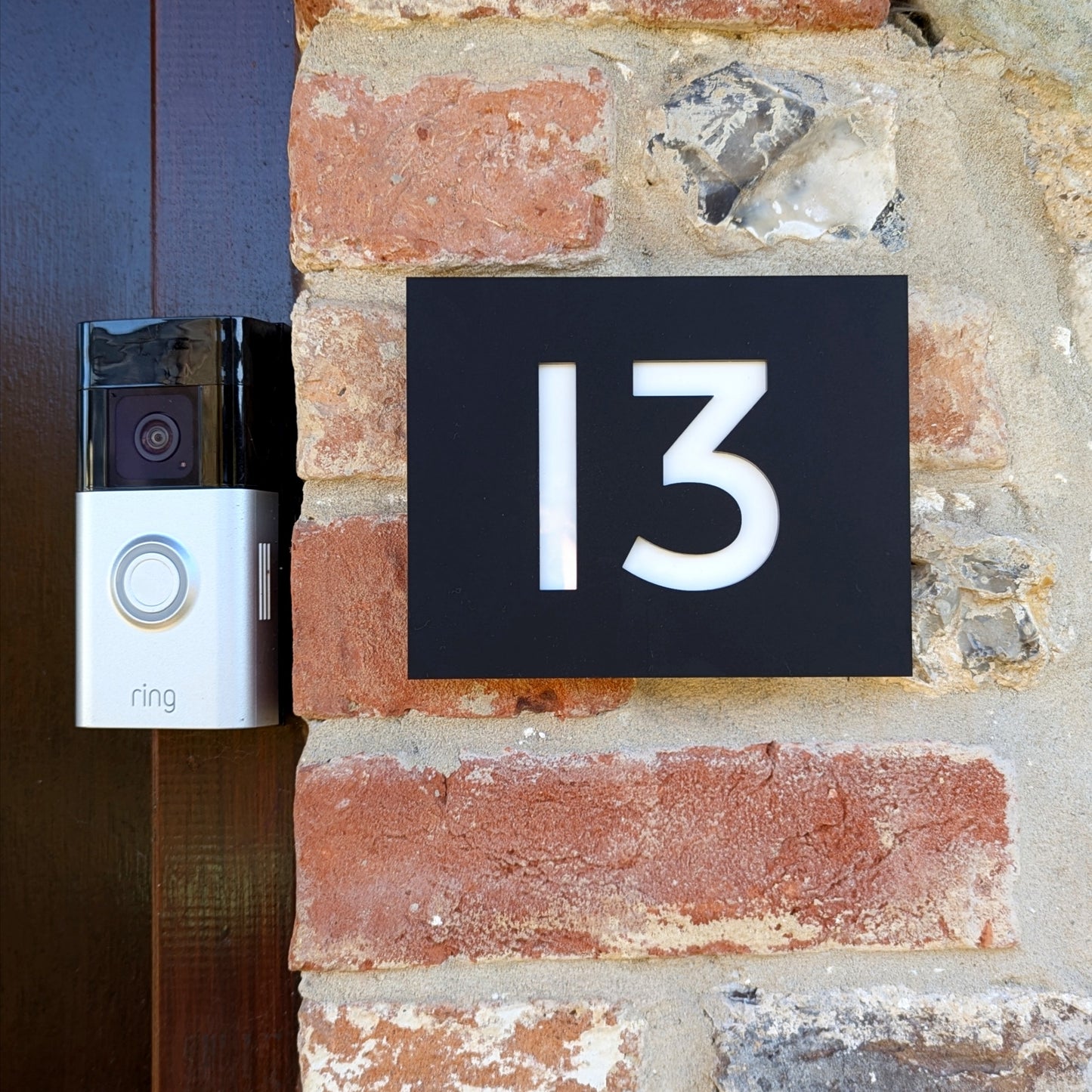 SALE Modern House Number Plaque 13