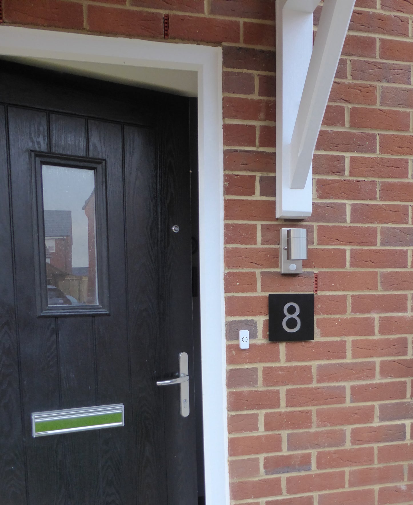 Black Contemporary Square House Number Plaque