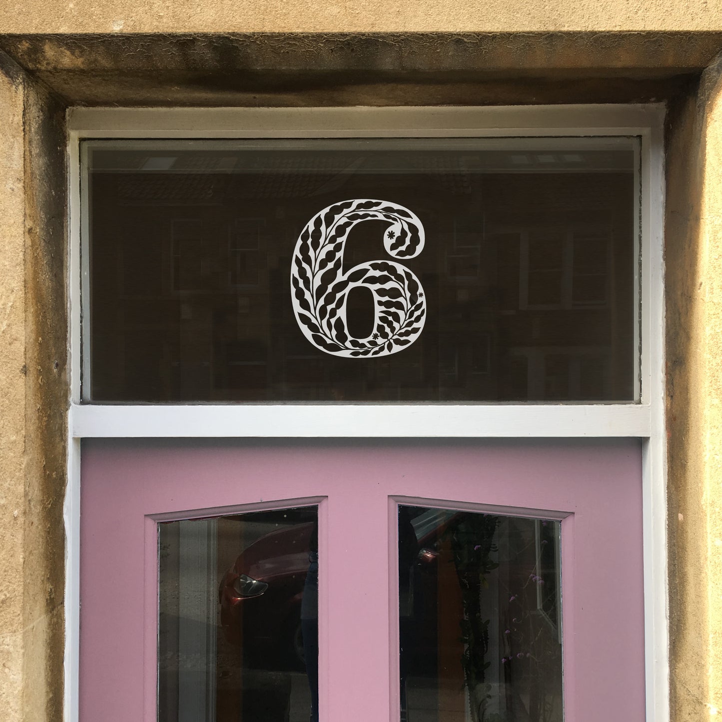 Window Film Door Numbers BOTANICAL by Blossom & Brush