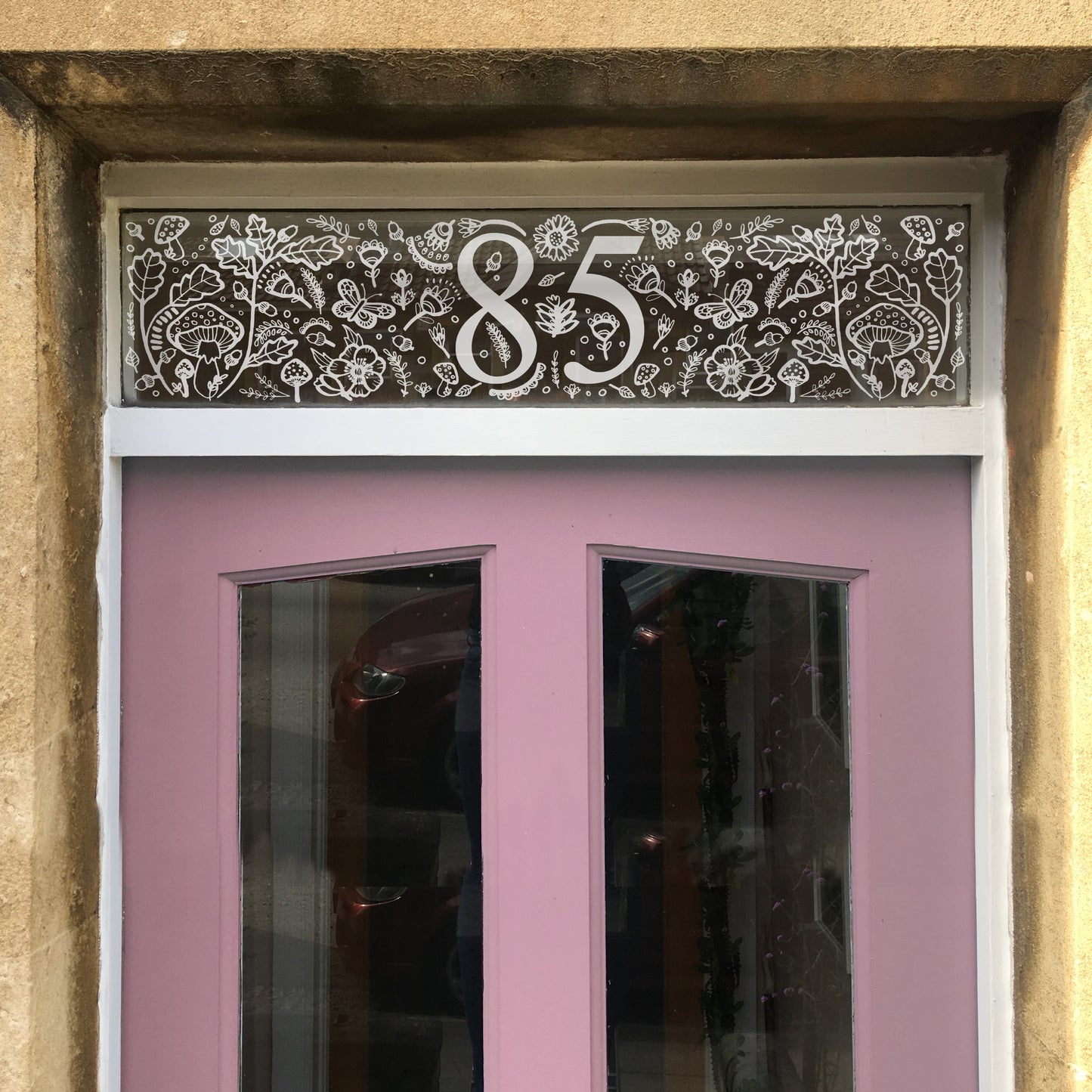 Door Number Window Film WOODLAND by Blossom & Brush