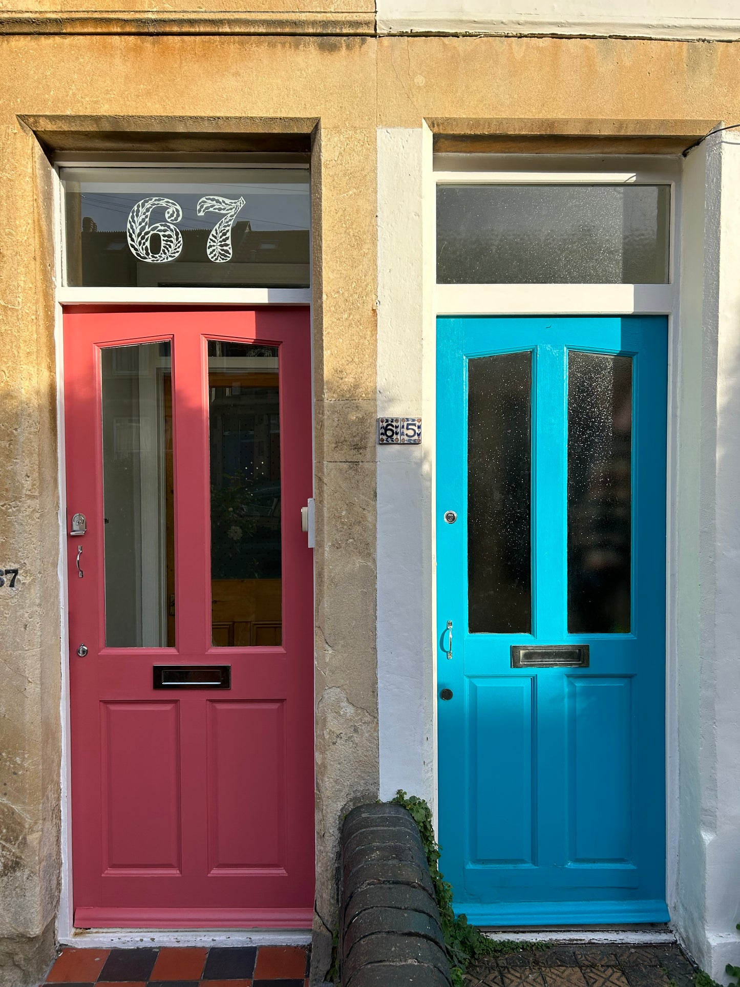 Window Film Door Numbers BOTANICAL by Blossom & Brush