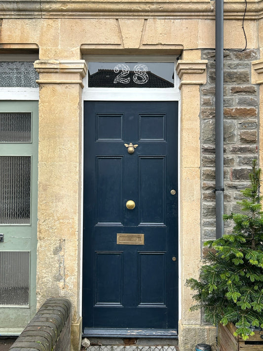 Window Film Door Numbers BOTANICAL by Blossom & Brush