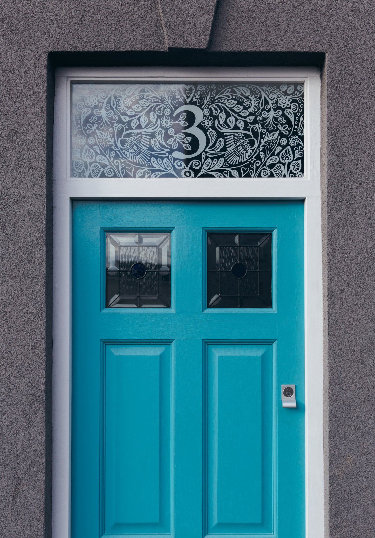 Door Number Window Film FOLK by Blossom & Brush