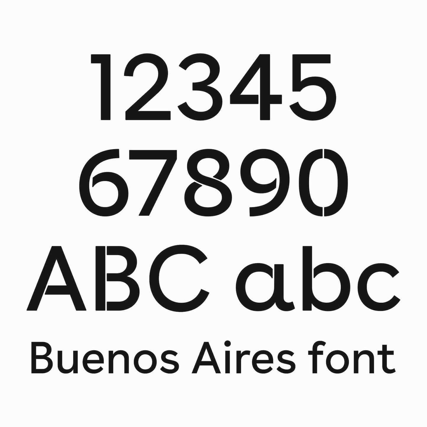 Square LED House Number Plaque - Buenos Aires Font - Integrated Driver Optional