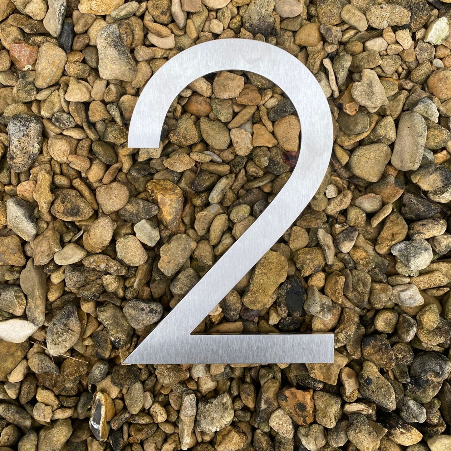 SALE one off stainless steel Large house number 2