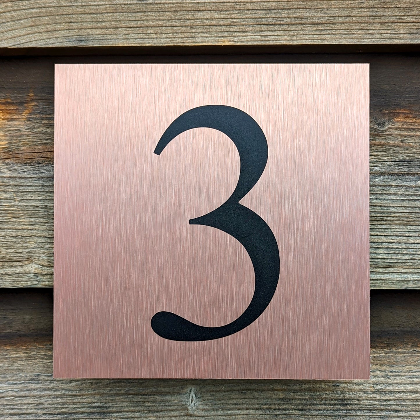 Copper House Number Plaque