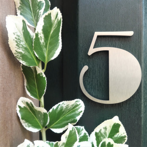 Stainless Steel House Number - Art Deco
