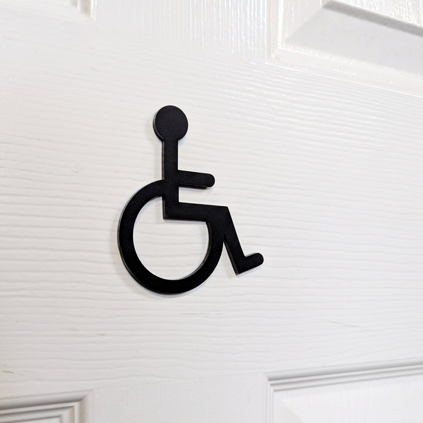 Toilet Door Signs - black/grey/white - stick on fixings