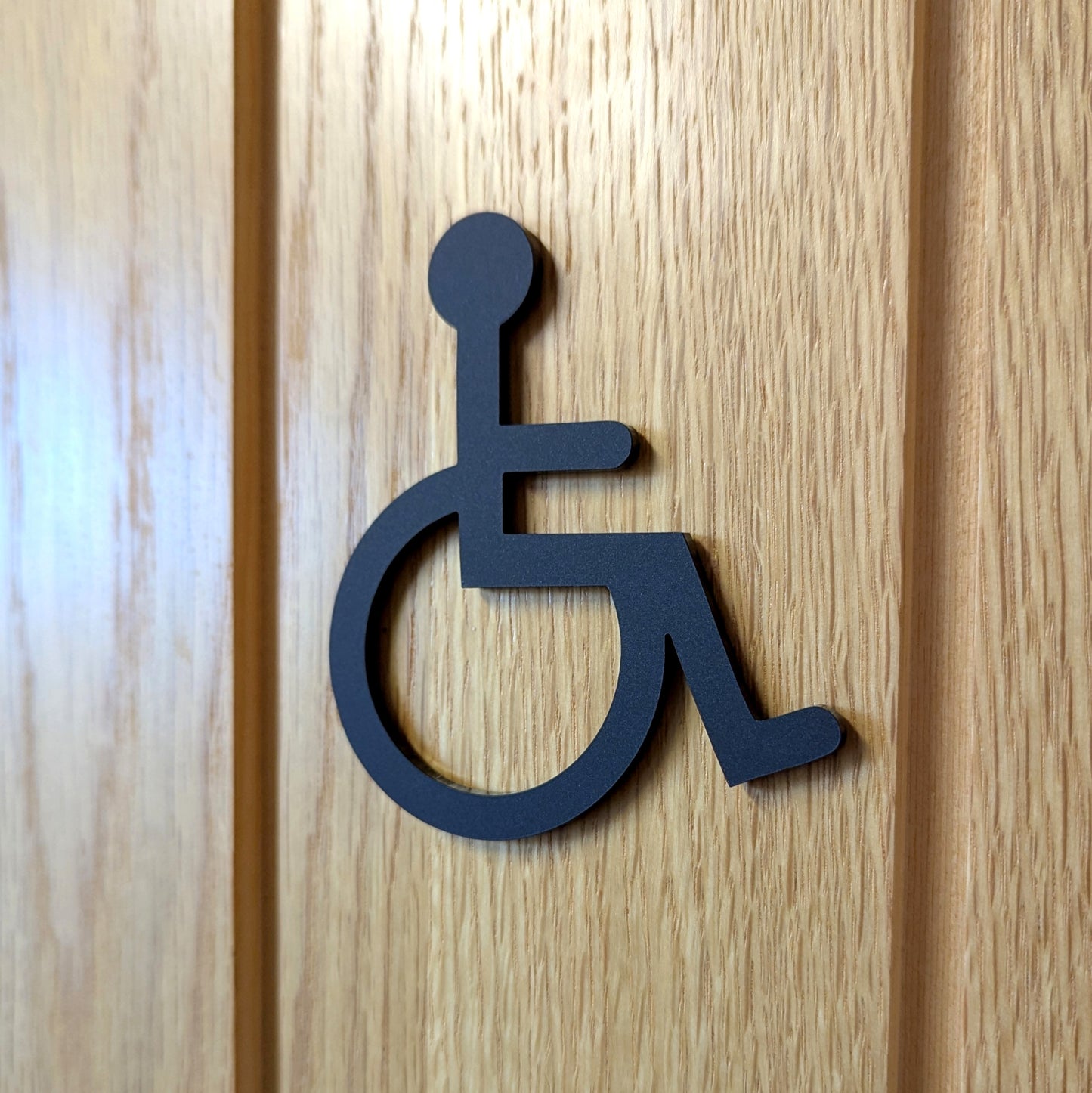 Toilet Door Signs - black/grey/white - stick on fixings