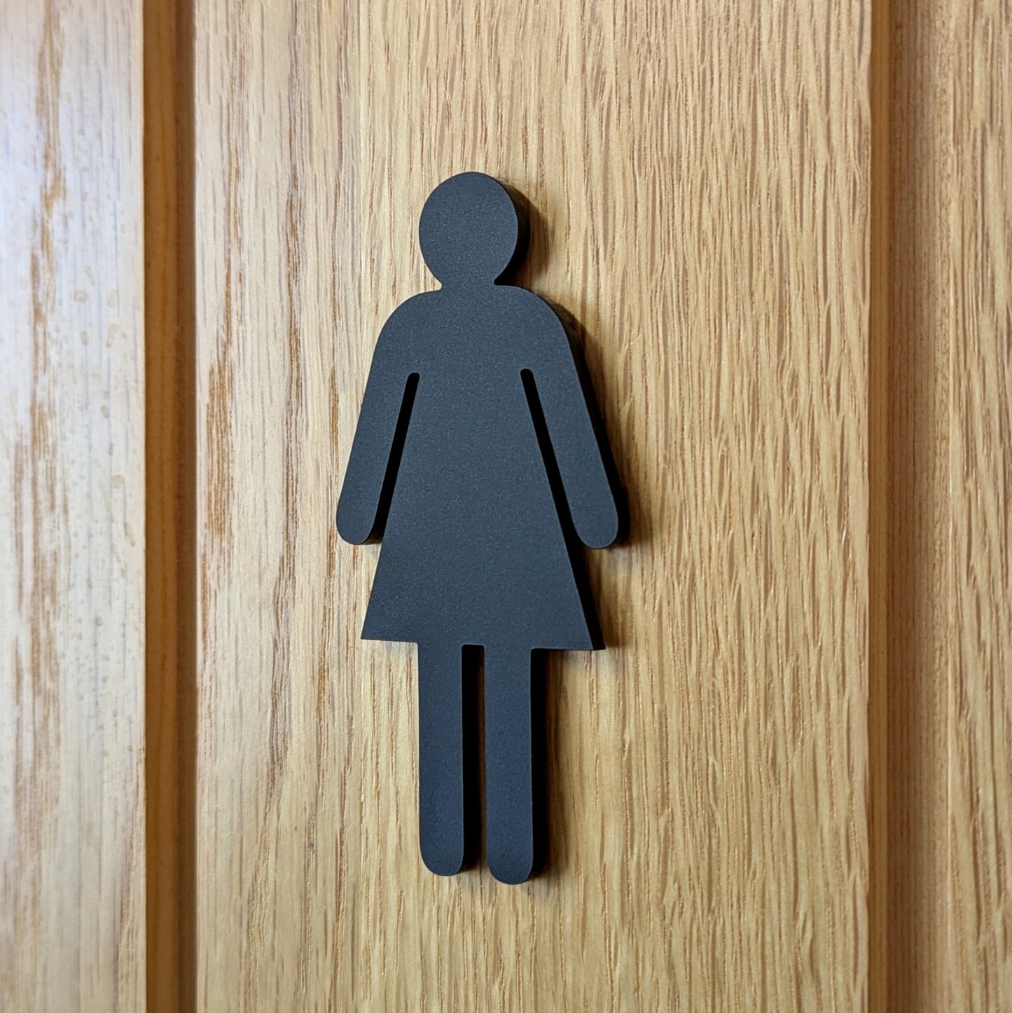 Toilet Door Signs - black/grey/white - stick on fixings