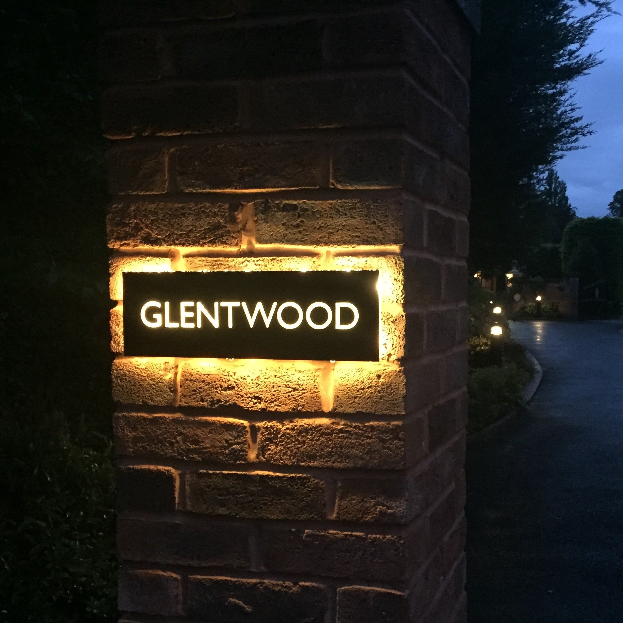 LED House Names, LED Signs, Light up Signs with LEDs, british made LED House signs. Light up your house with LED House Names made from premium steel in the UK. Address signs with LEDs, light up House Name  made from stainless steel or powder coated