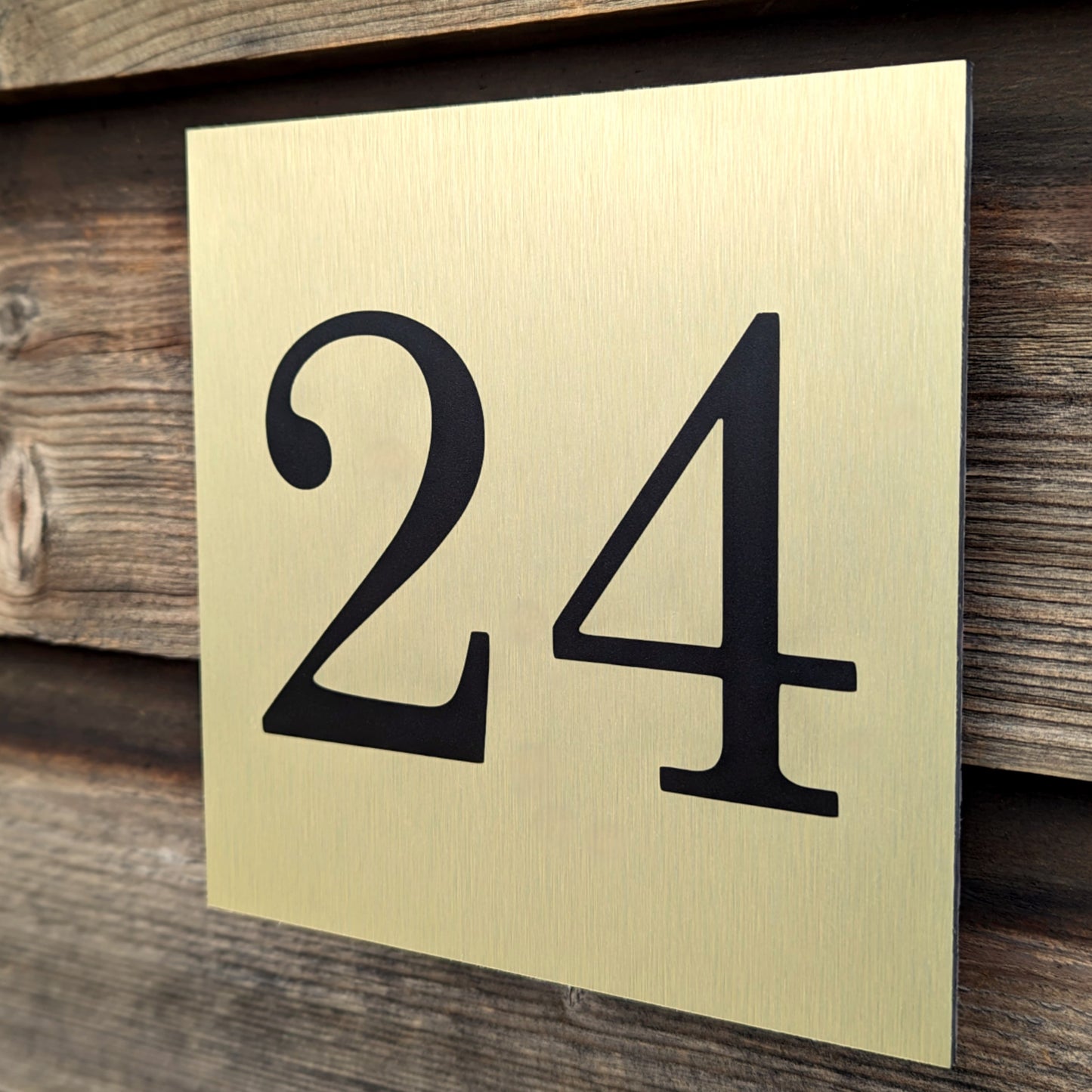 Gold House Number Plaque