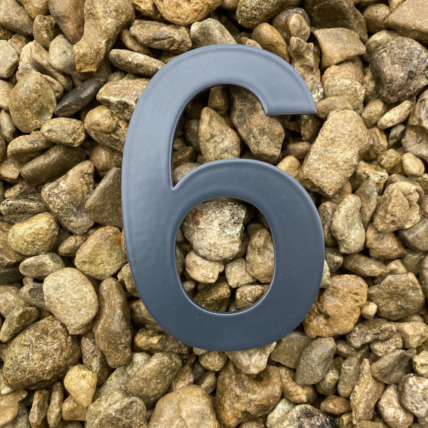 SALE SMALL Anthracite Grey Helvetica House Number 6/9