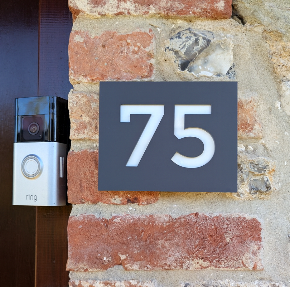 SALE Modern House Number Plaque 75