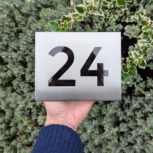 Modern House Number Plaque - Montserrat font