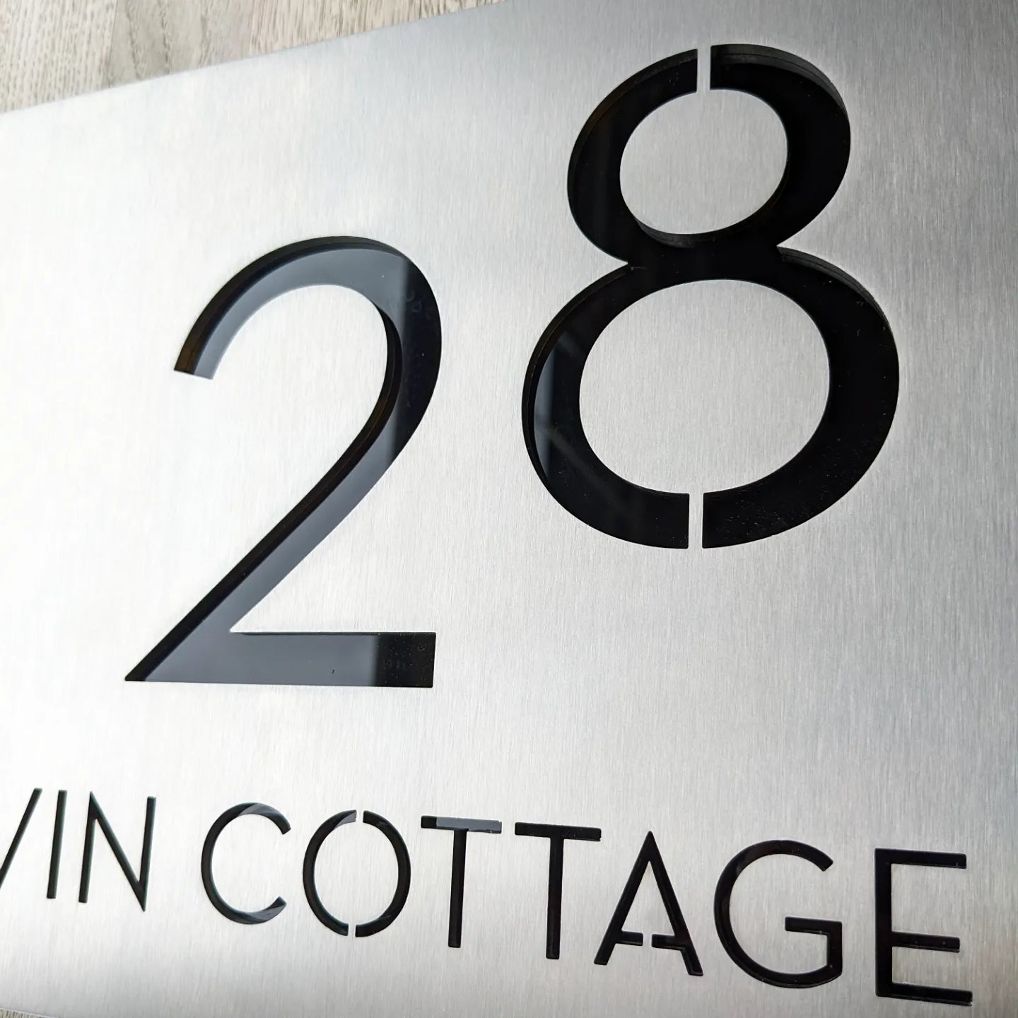Modern House Number Plaque - stencil