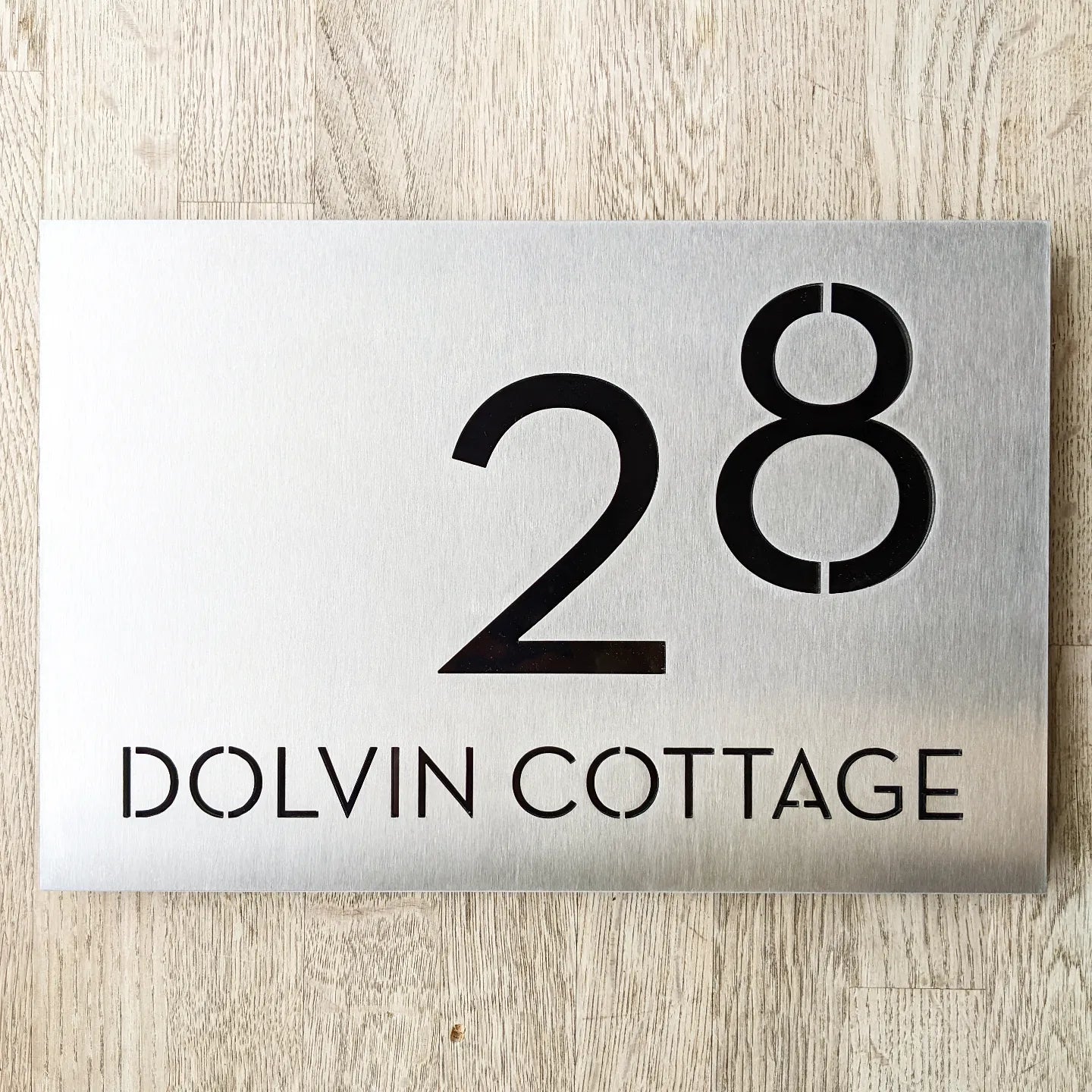 Modern House Number Plaque - stencil