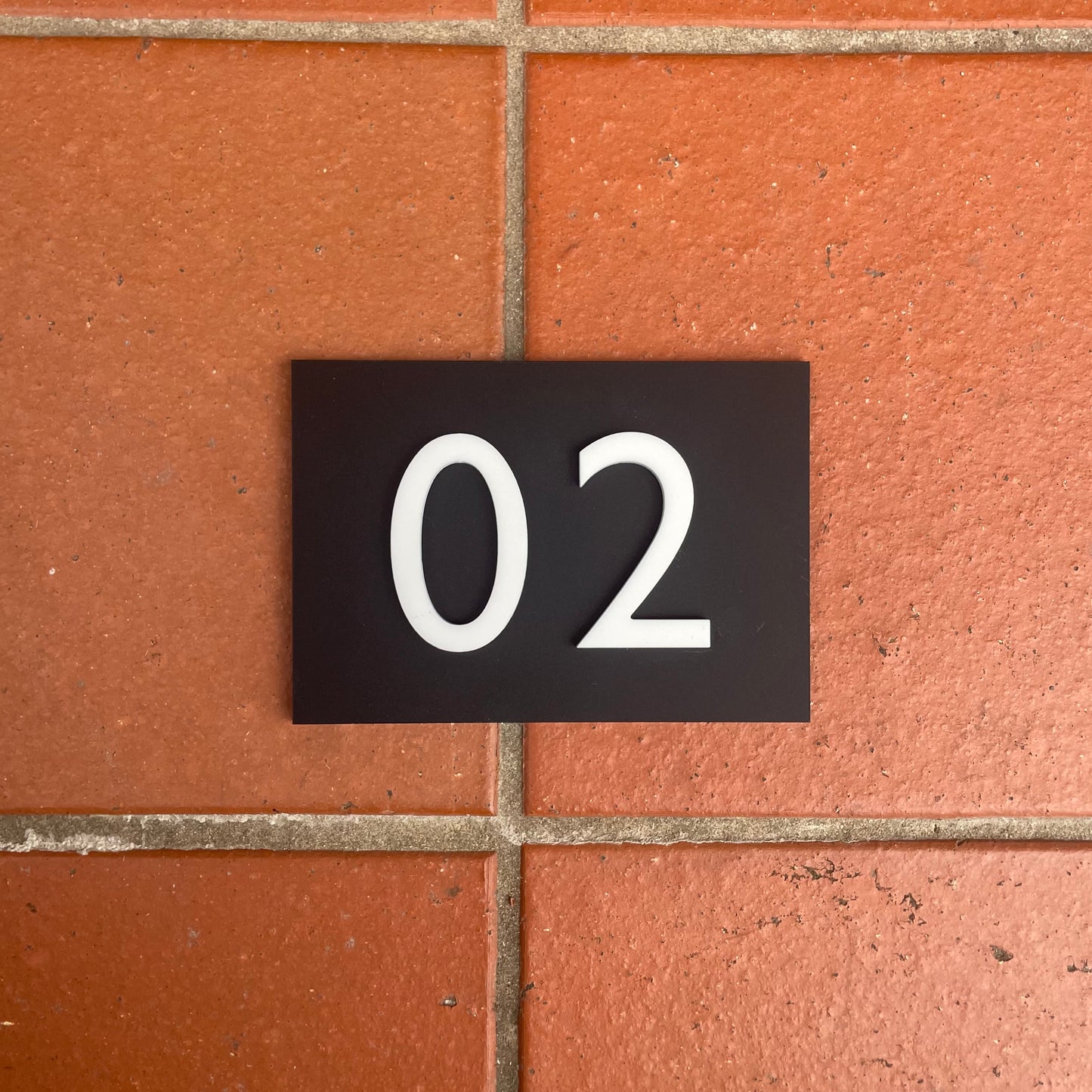 SALE Mini Rectangle House Number Plaque 02