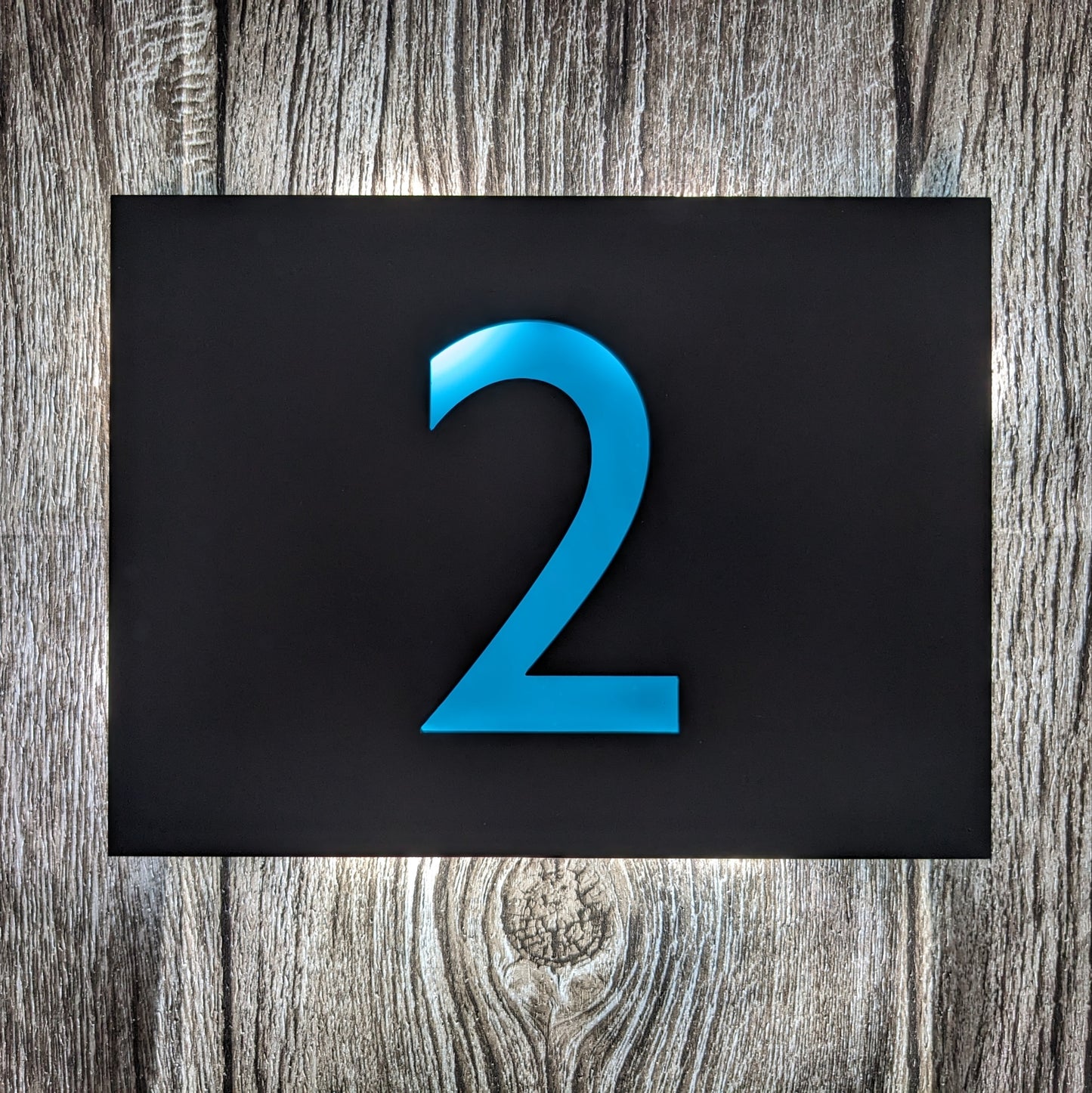 LED House Number Plaque - Colour Options - Gill Sans