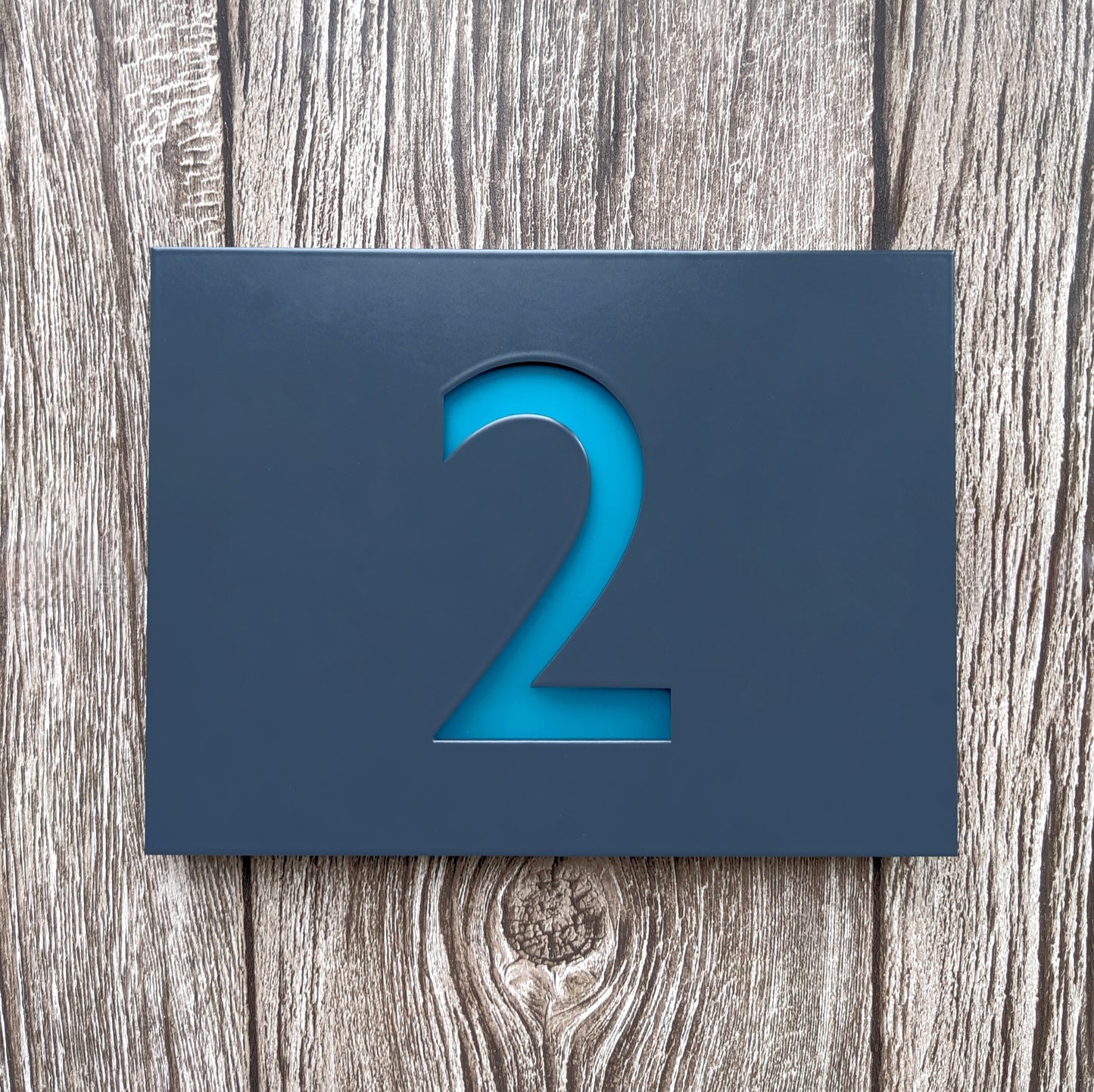 LED House Number Plaque - Colour Options - Gill Sans