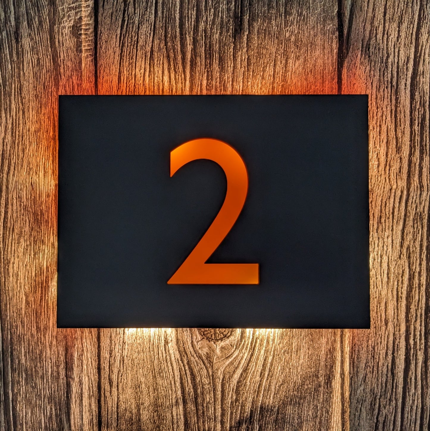 LED House Number Plaque - Colour Options - Gill Sans