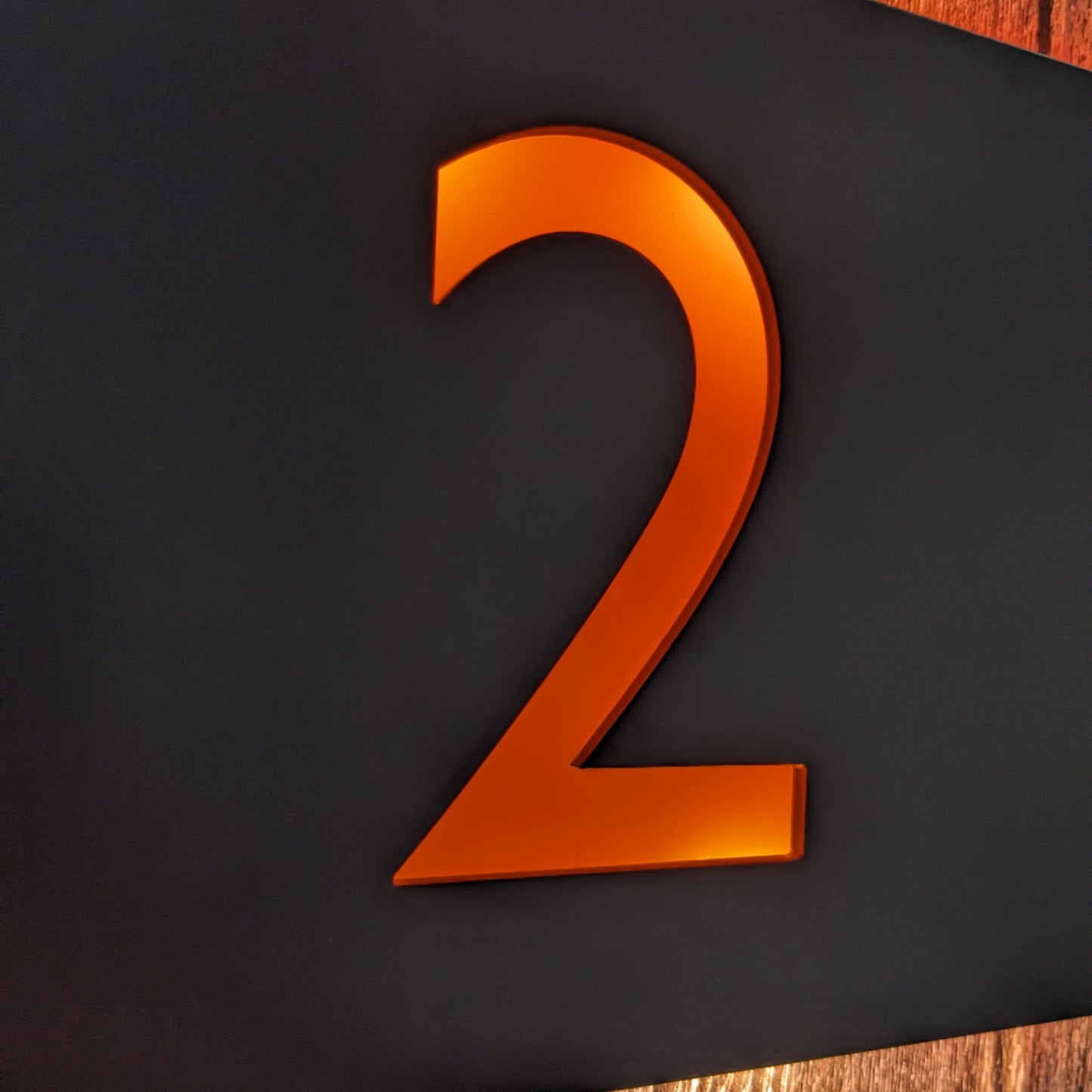 LED House Number Plaque - Colour Options - Gill Sans