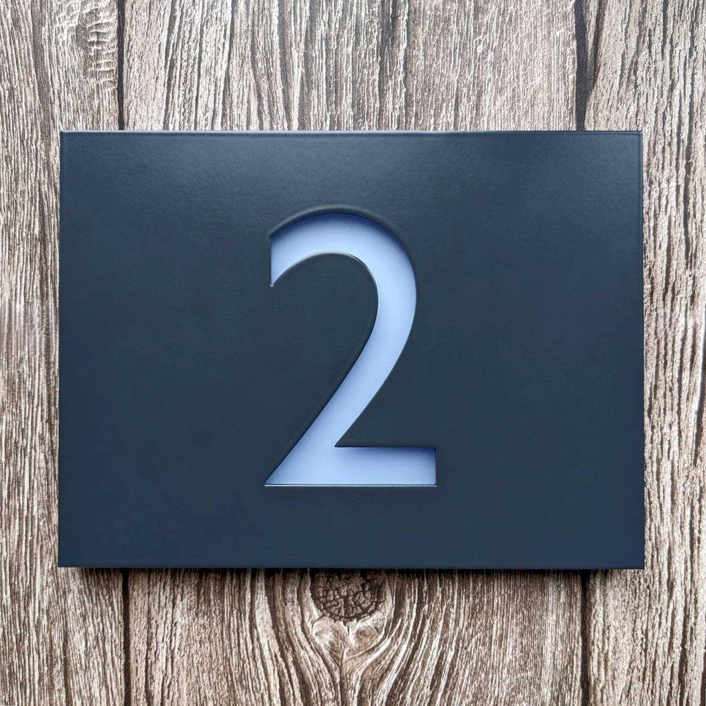 LED House Number Plaque - Colour Options - Gill Sans