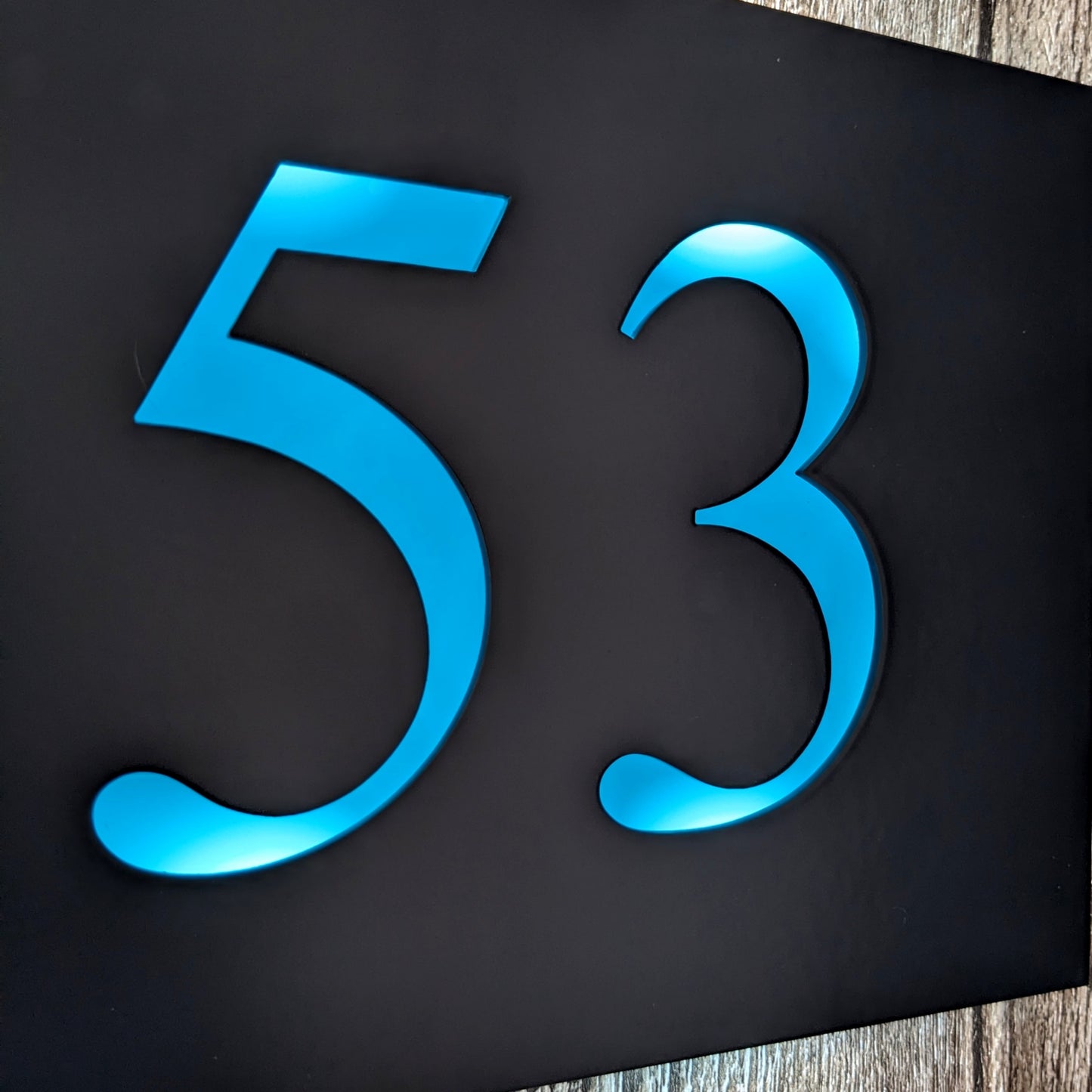 LED House Number Plaque - Colour Options - Times New Roman