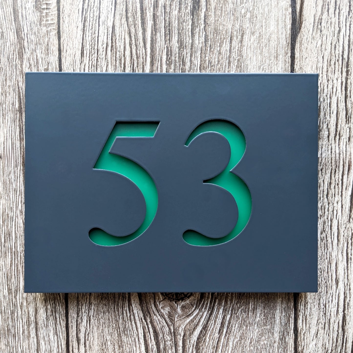 LED House Number Plaque - Colour Options - Times New Roman