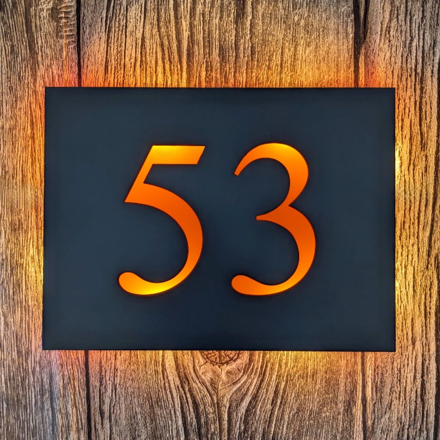 LED House Number Plaque - Colour Options - Times New Roman