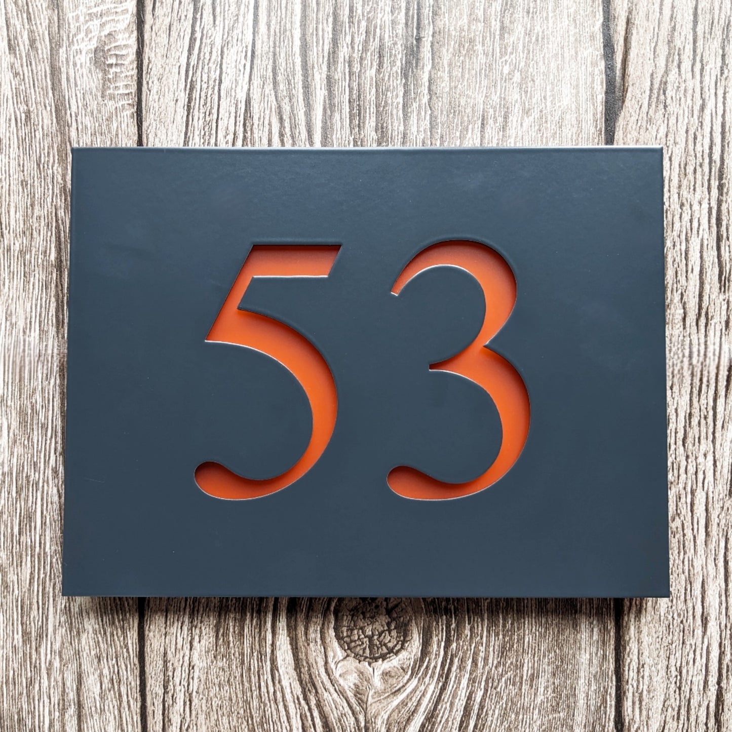 LED House Number Plaque - Colour Options - Times New Roman
