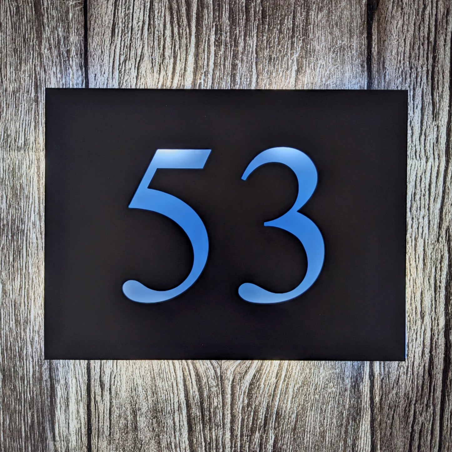 LED House Number Plaque - Colour Options - Times New Roman