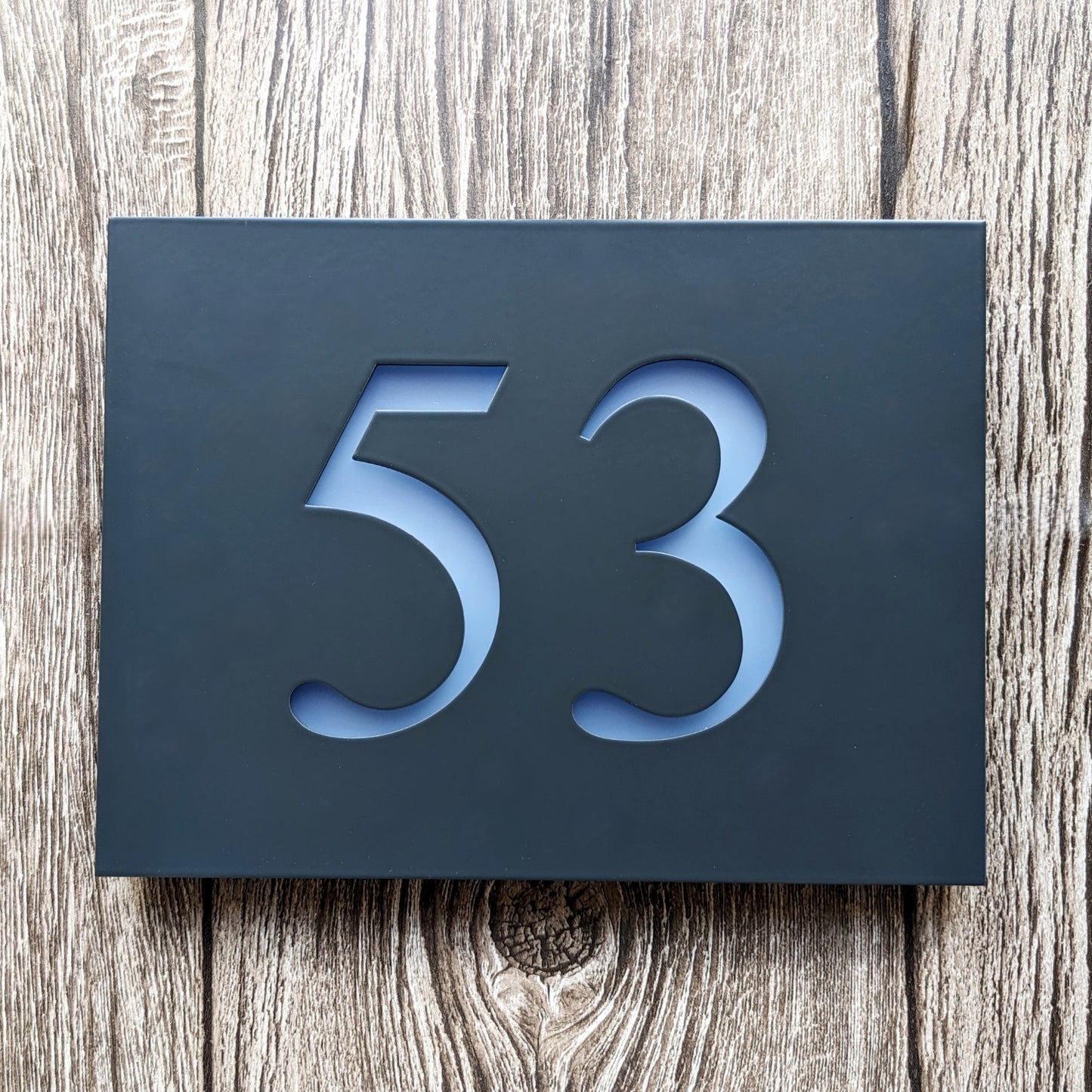 LED House Number Plaque - Colour Options - Times New Roman