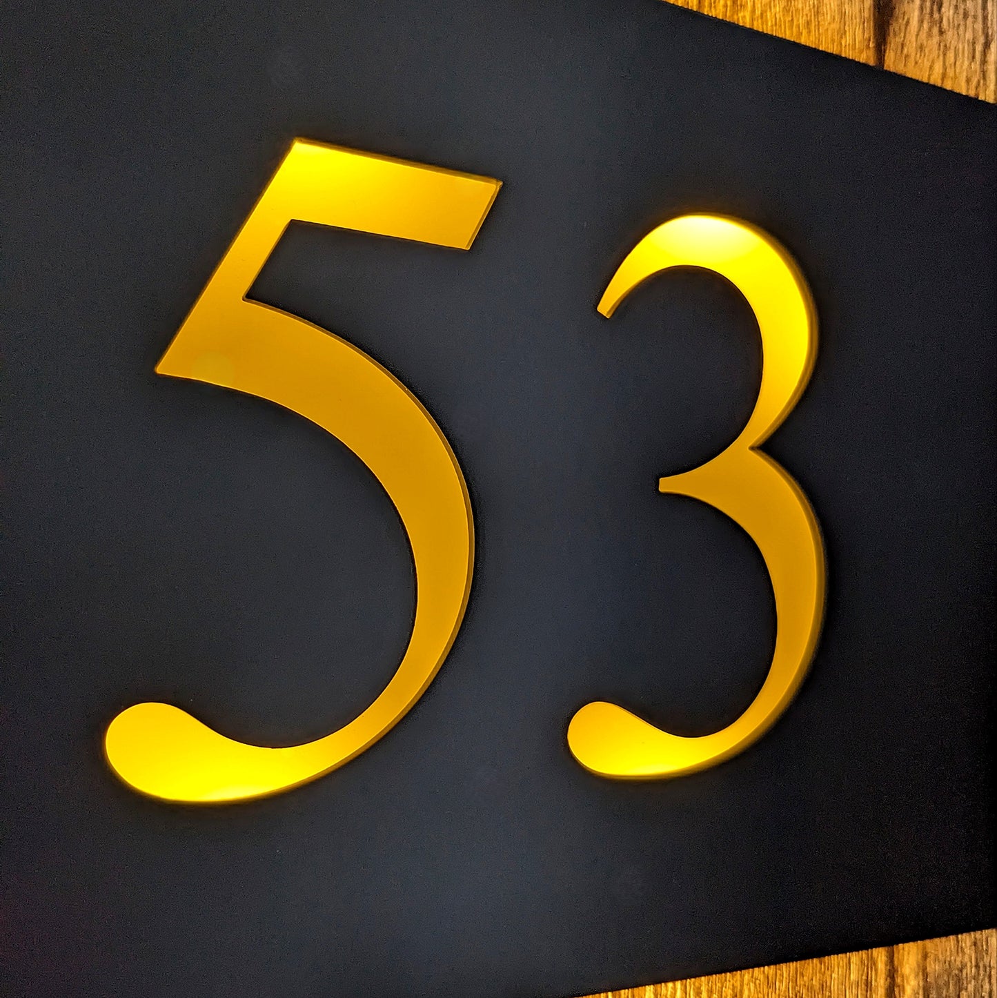 LED House Number Plaque - Colour Options - Times New Roman