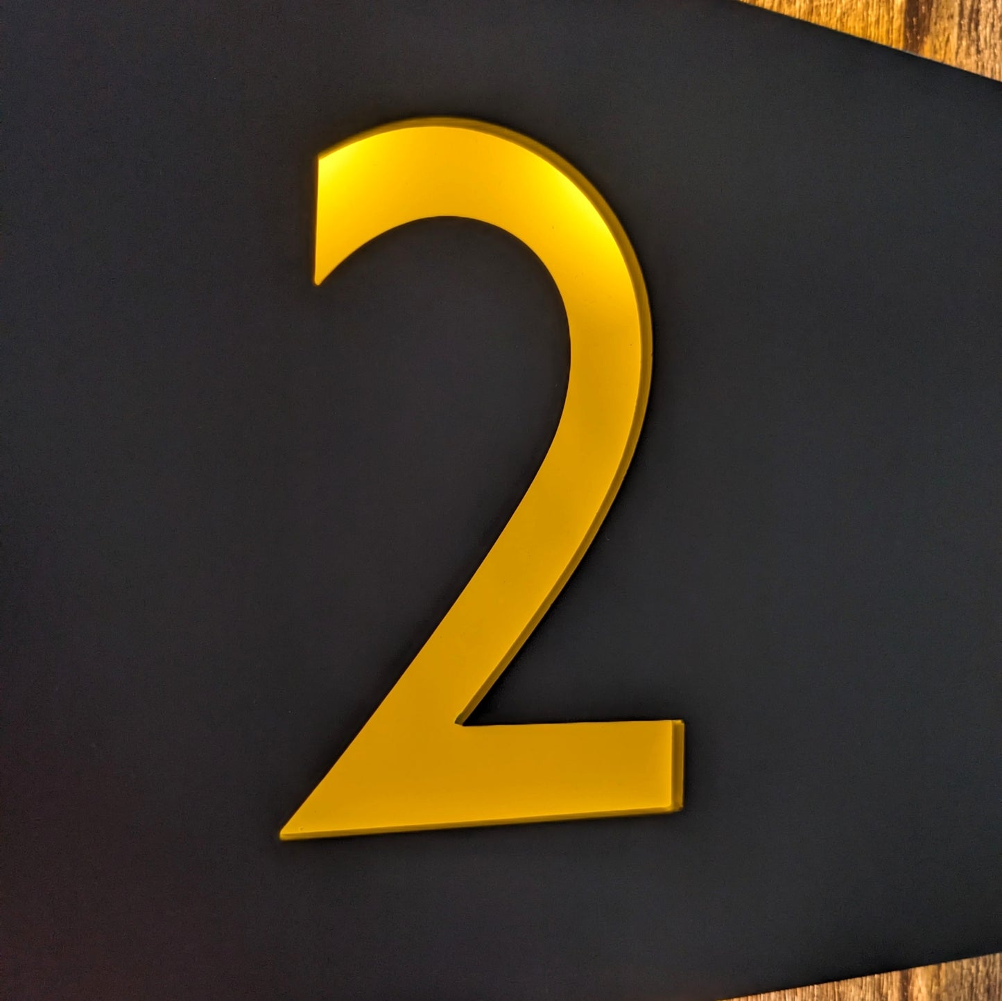 LED House Number Plaque - Colour Options - Gill Sans