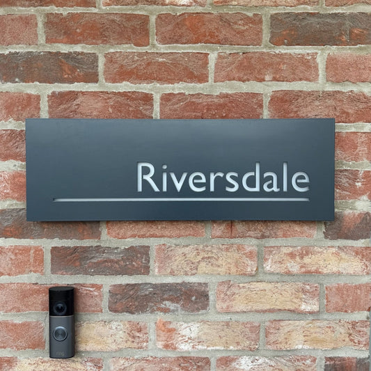 LED House Name - single line of text underlined - integrated driver optional