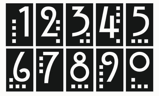 SALE Mackintosh House Number Plaque Black