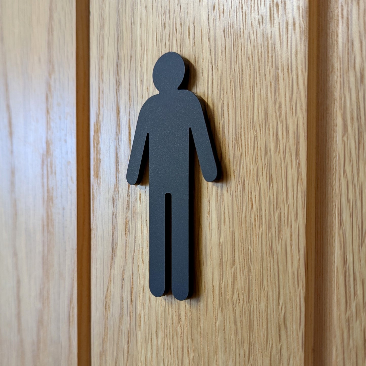 Toilet Door Signs - black/grey/white - stick on fixings