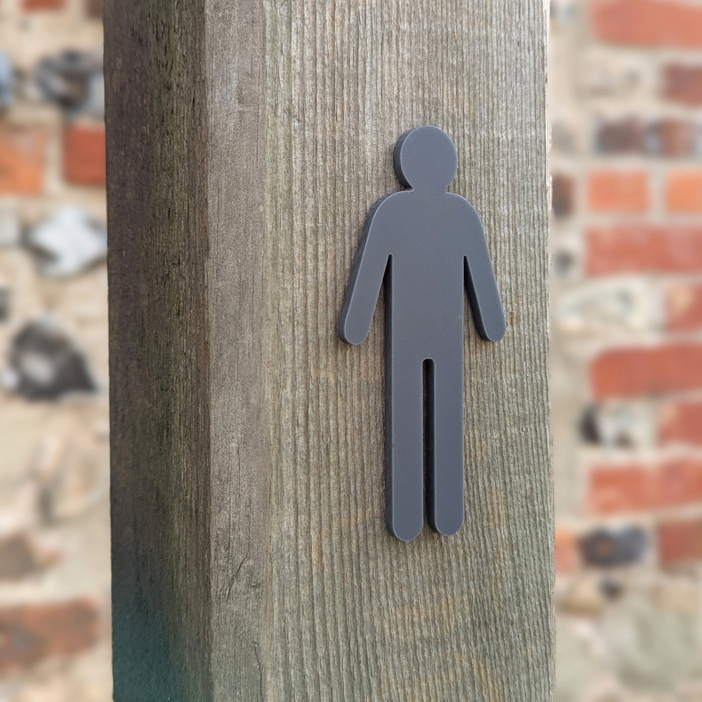 Toilet Door Signs - black/grey/white - stick on fixings