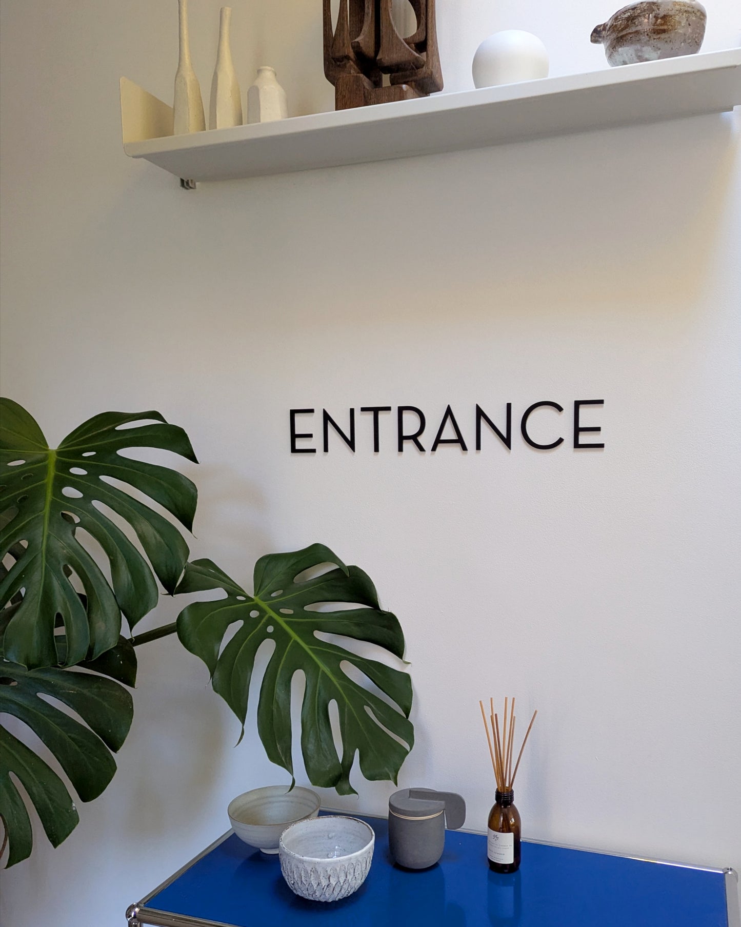 Modern Matt Black Lettering for Offices - choose your text - stick on fixings